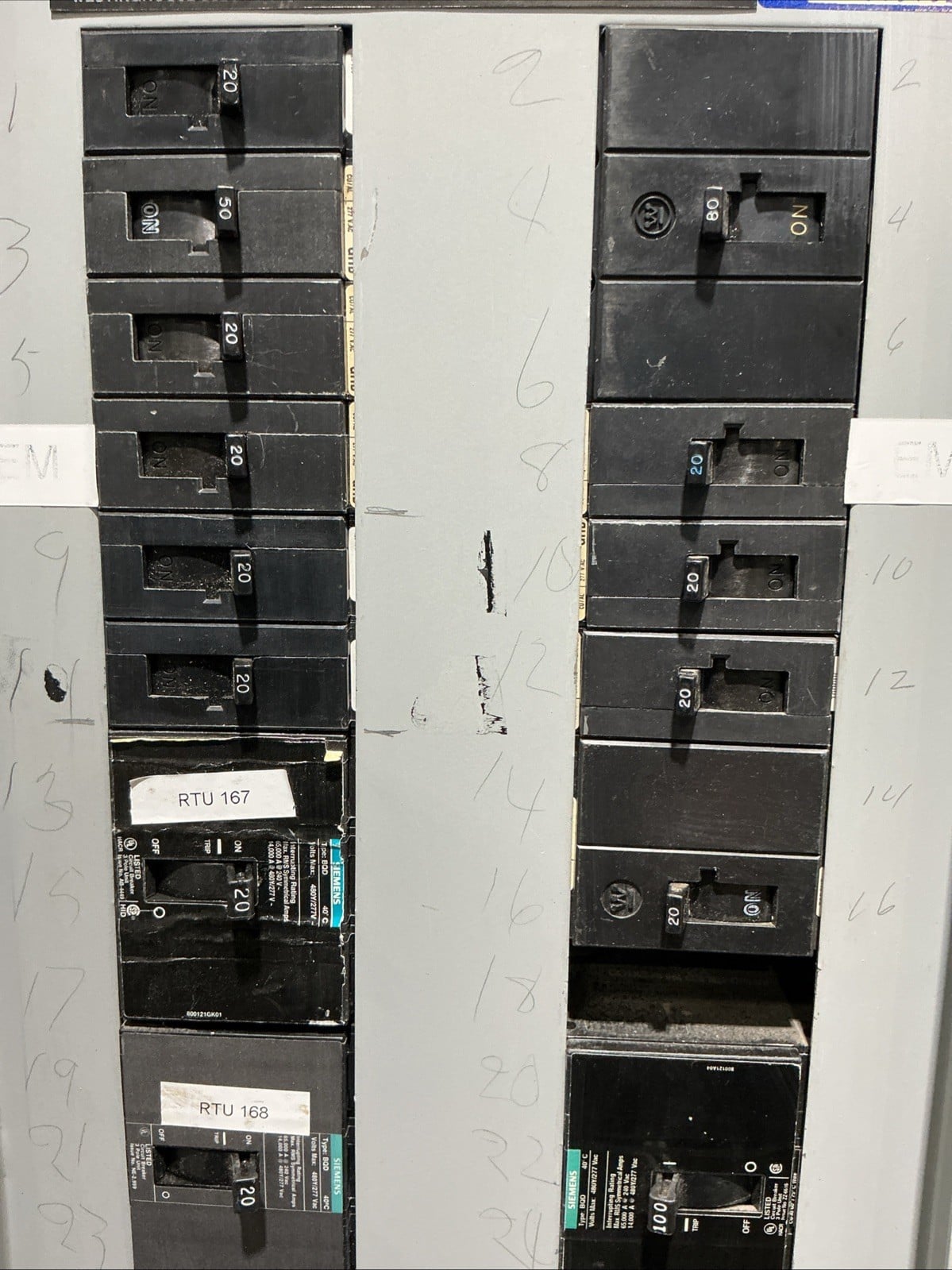 400 Amp. Westinghouse YS2066, Main Breaker Panelboard, 400 Amp main breaker, 480Y/277 Volts, 3 Phase, 4 Wire - Image 4