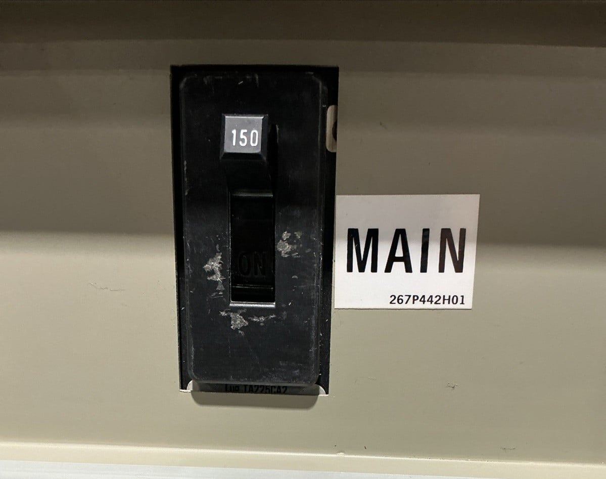 150 Amp. Westinghouse YS2048, Main Breaker Panelboard, 150 Amp main breaker, 208Y/120 Volts, 3 Phase, 4 Wire - Image 6