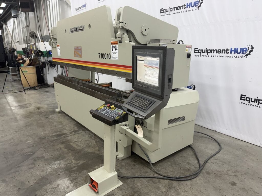 100 Ton, Accurpress #710010, 3-Axis CNC hydraulic press brake, 10' overall, 102" between housing, 8" stroke - Image 2