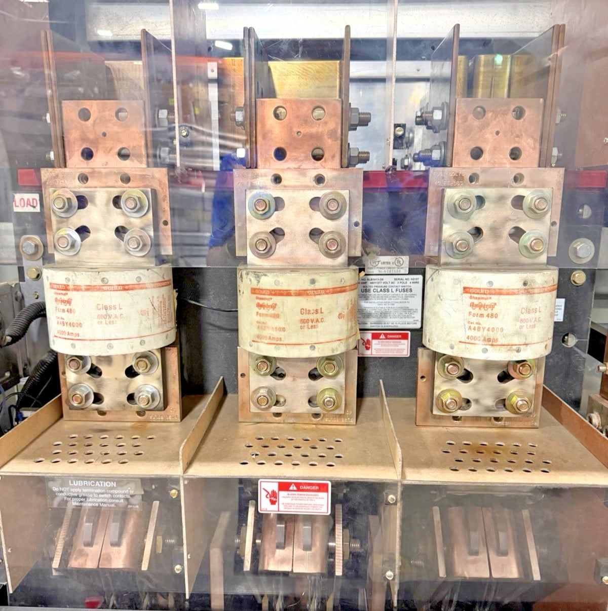 4000 Amp. Boltswitch #SLB3413-G6, bolted pressure, 480 Volts, 3 Pole, 4 Wire, w/ fuses - Image 6