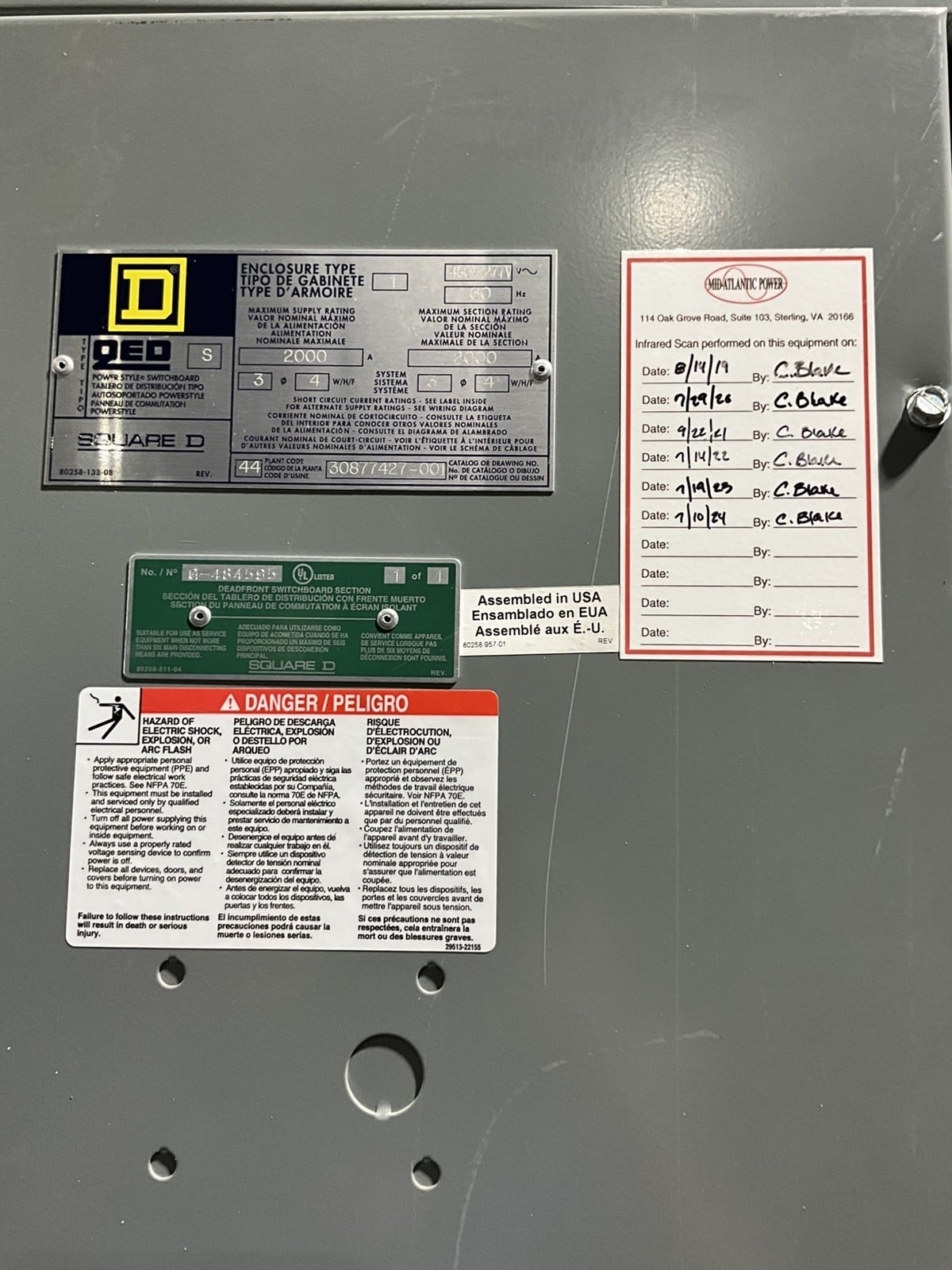 2000 Amps, Square D, QED I-Line Switchboard, 480 Volts, 3 Phase, 4 Wire - Image 3