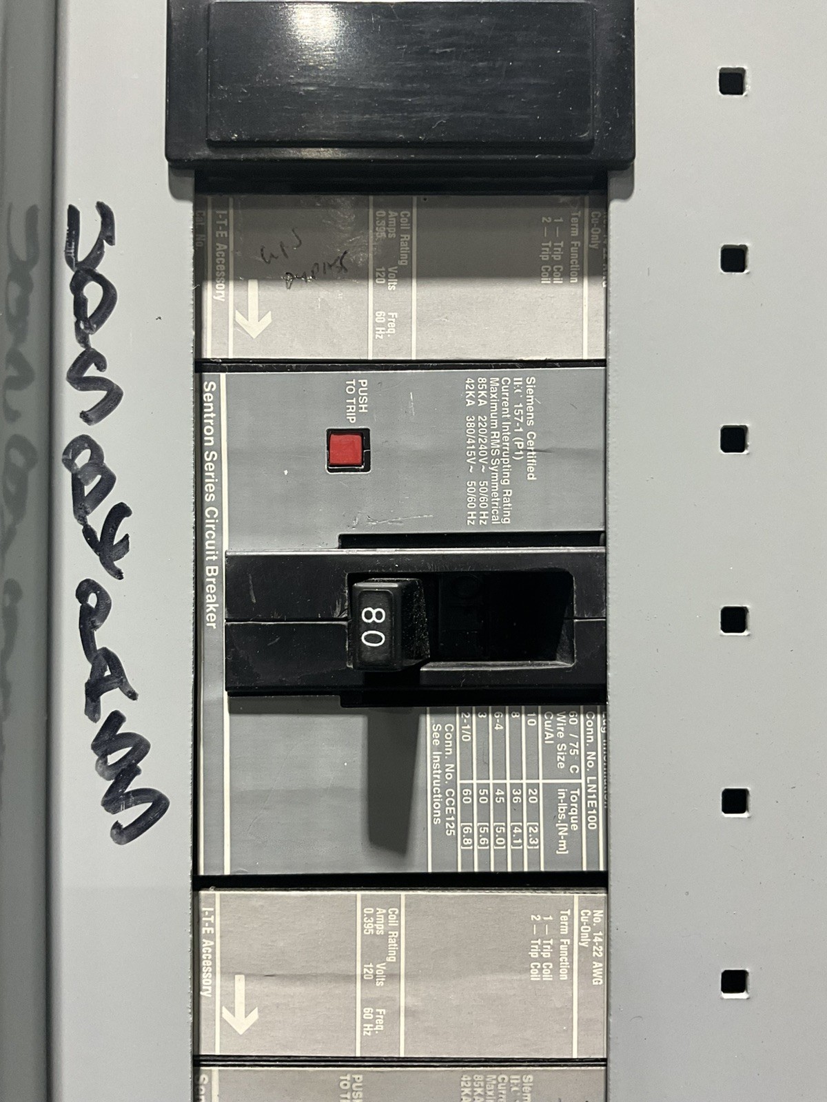 400 Amp. Siemens SEE42ML400ATS, MLO Panelboard, 240 Volts, 3 Phase, 4 Wire - Image 7