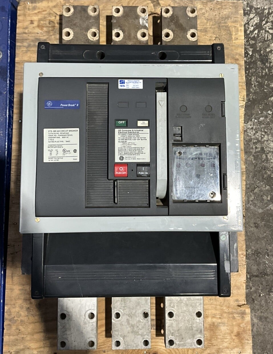 4000 Amps, General Electric #SSF40D440, Power Break II circuit breaker, 600 Volts - Image 6