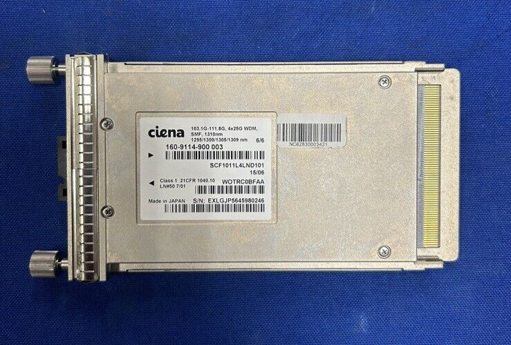 Ciena #160-9114-900, 4X25G WDM SMF 10KM CFP optical module, 103.1G-111.8G - Image 1