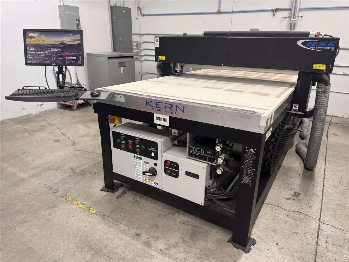 Kern #KER52100-J5 HSE, 400 watt CNC Co2 laser system, 50" x 98" bed, Polyscience DuraChill DCA303D6 chiller - Image 1