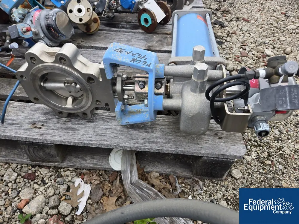 Pneumatic Valve, Stainless Steel, linear pneumatic cylinder actuator, Quartz switch box - Image 2