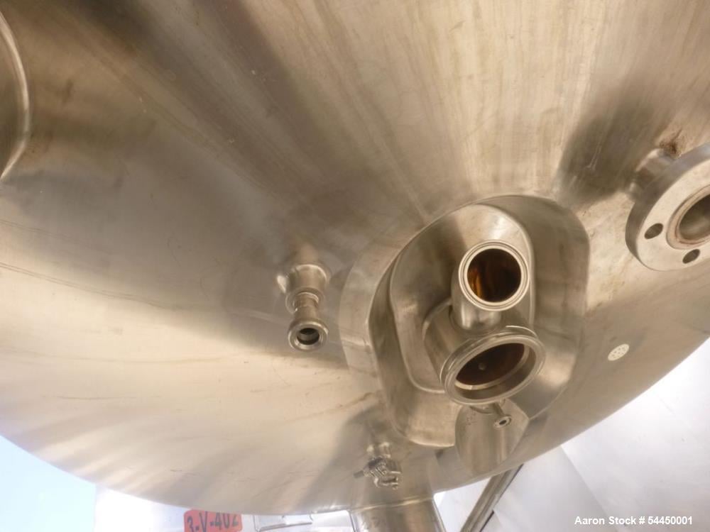 660 gallon Precision Stainless, Reactor, 316L Stainless Steel, 2,500 liter, 48" diameter x 6' 7" H, 50 psi/FV - Image 5