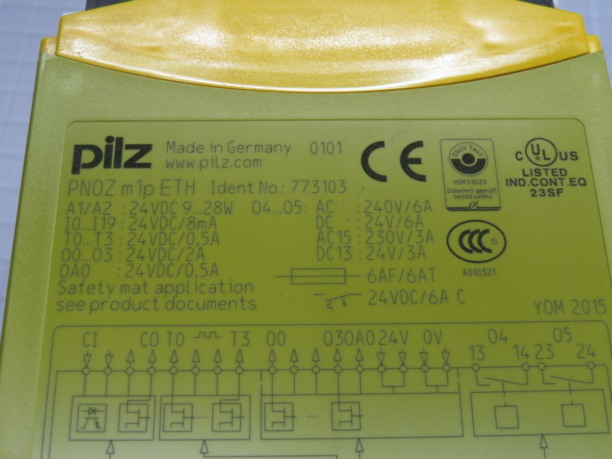 Pilz #PNOZ-M1P-ETH, safety control module, 24 VDC, 20 DI, 4 SO, 2 RO, 2 Ethernet - Image 4