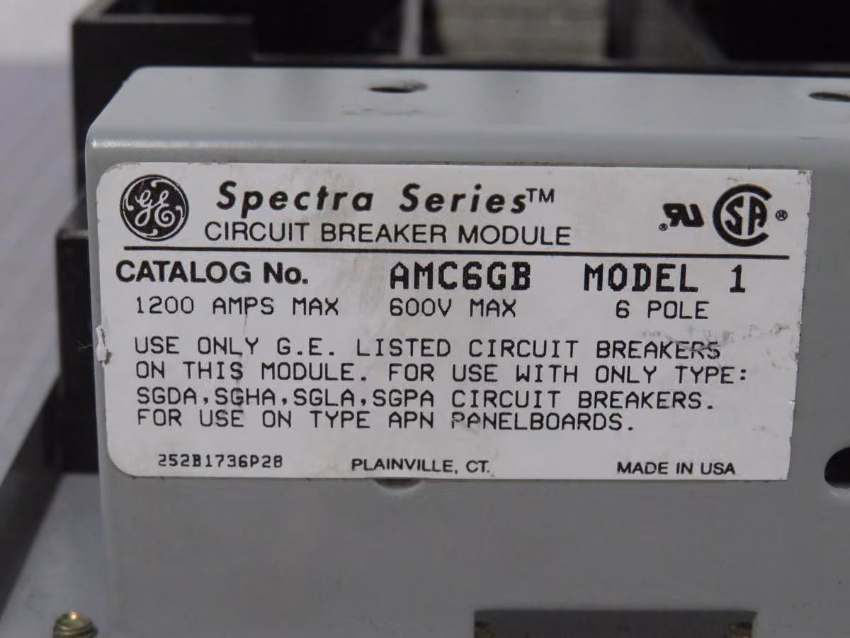 1,200 Amp, Allen-Bradley #AMC6GB, Model 1 Circuit Breaker Module 1200A 600 Volts 6 Pole - Image 9