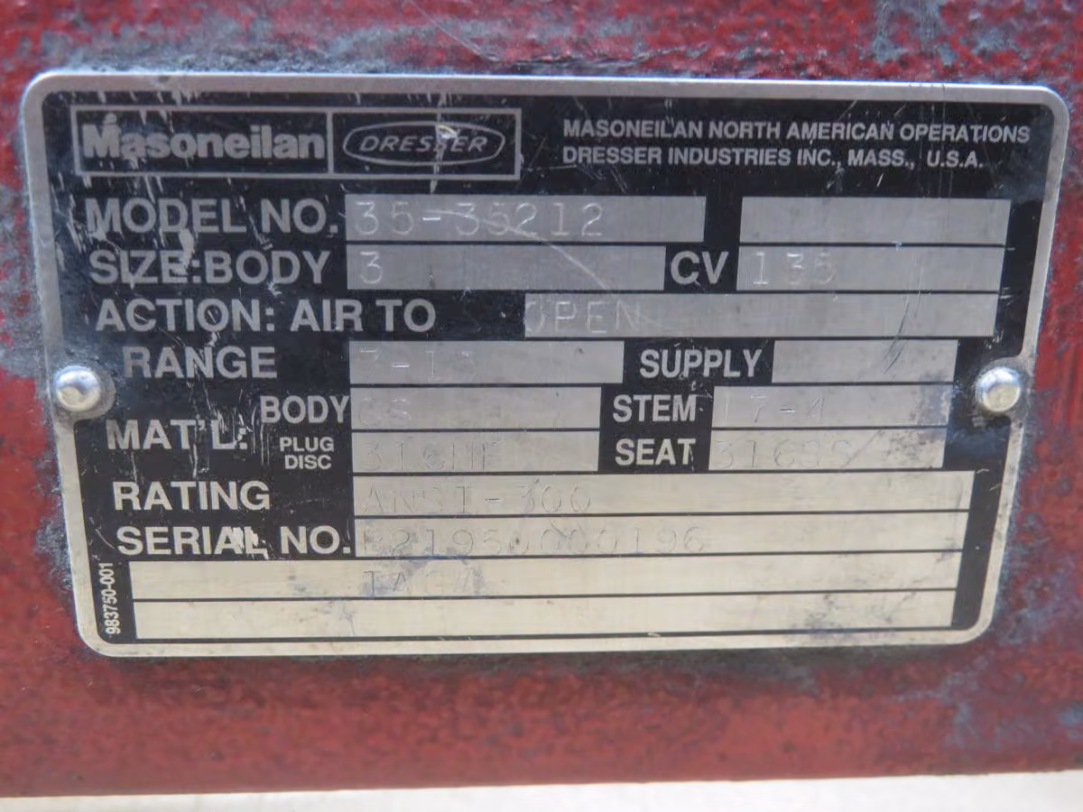 Masoneilan #35-35212, 600 Rotary Control Valve - Image 5
