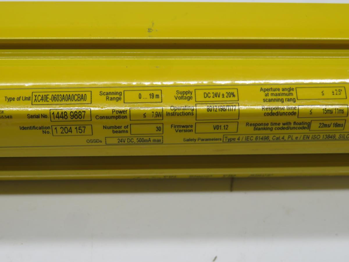 Sick #XC40E-0603A0A0CBA0, Safety Light Curtain Receiver - Image 6