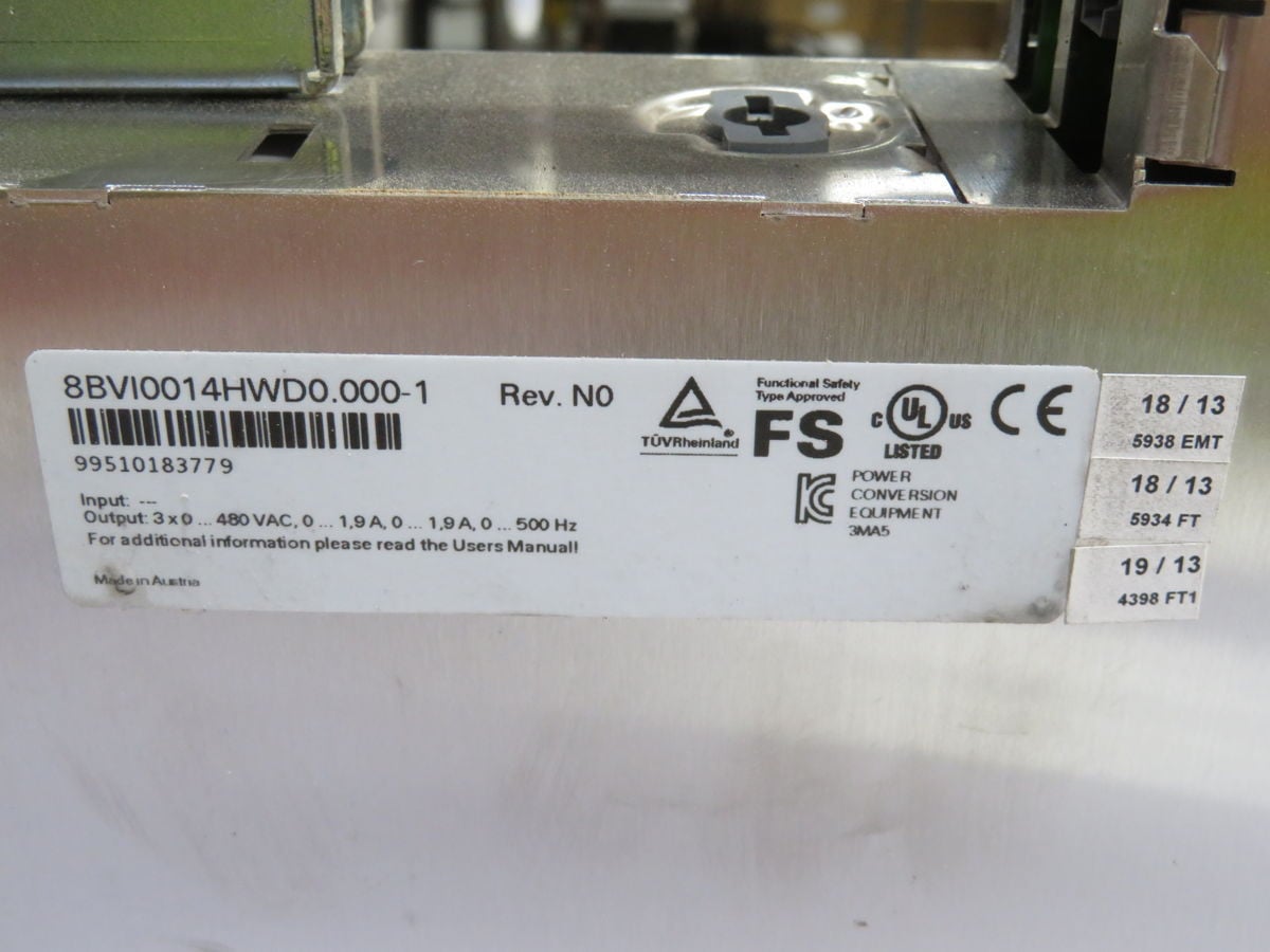 B & R #8BVI0014HWD0.000-1, ACOPOSmulti inverter module - Image 3