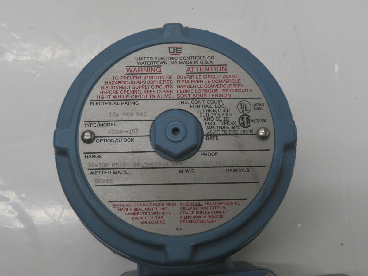 United Electric #J120K-157, Pressure Switch - Image 5