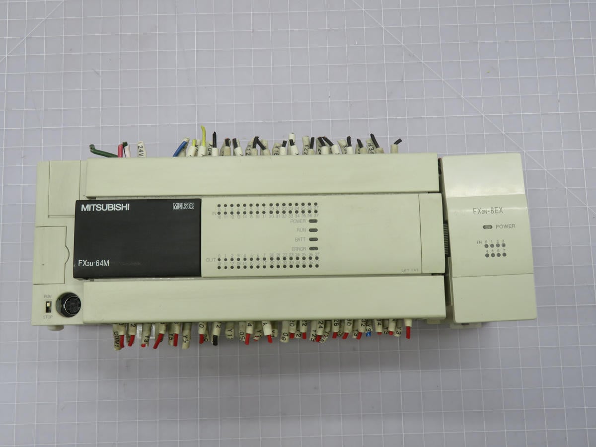 Mitsubishi #FX3U-64MR/ES-A, Programmable Controller, FX2N-8EX-ES/UL - Image 3