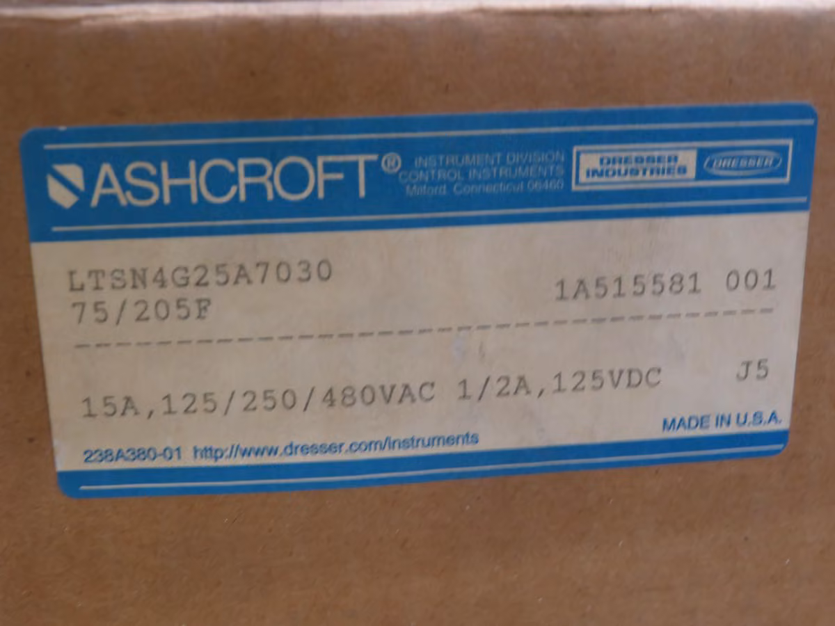 Ashcroft #LTSN4G25A7030, Temperature Switches - Image 4