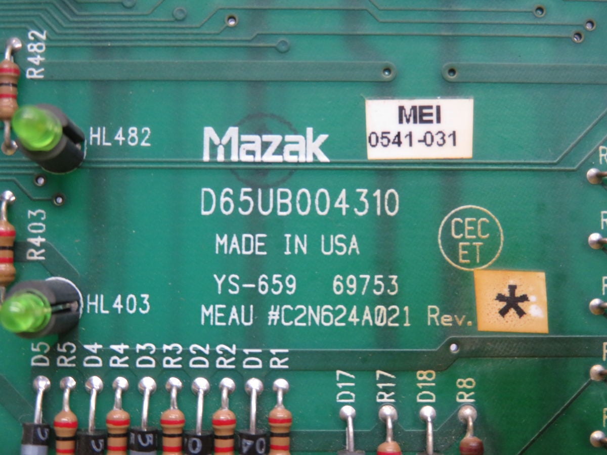Mazak #D65UB004310, PLC interface relay board - Image 8