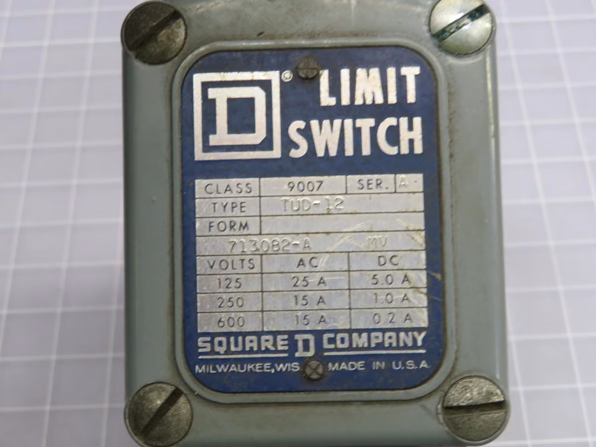 Square D #9007, Limit Switch, TUD-12 - Image 1