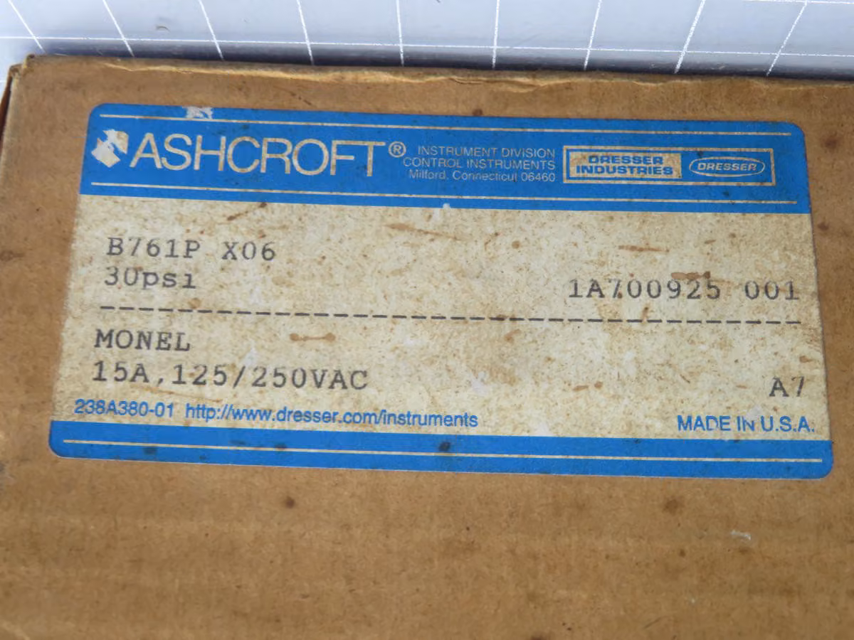 Ashcroft #B761P-X06, pressure switch - Image 5