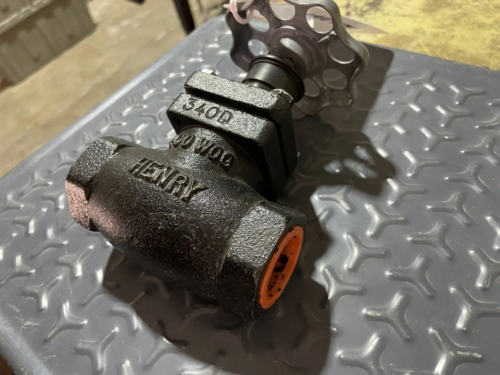 1" Henry Technologies #340F-E, expansion globe valve, FPT - Image 3