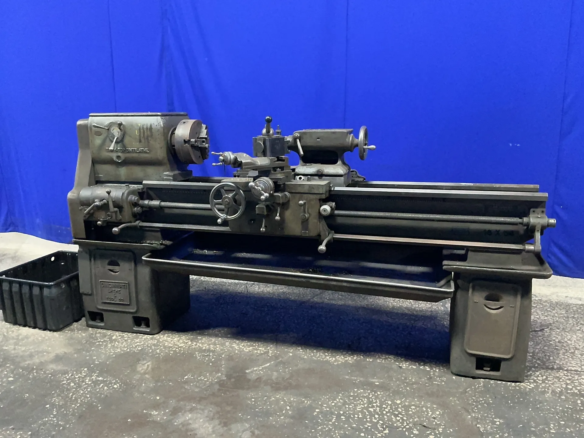 18" x 54" Cincinnati #TRAY-TOP-CINTILATHE, Lathe, 10" 3-jaw chuck, 1-1/2" bore, 3 HP, w/ attachments, 220/440 - Image 5