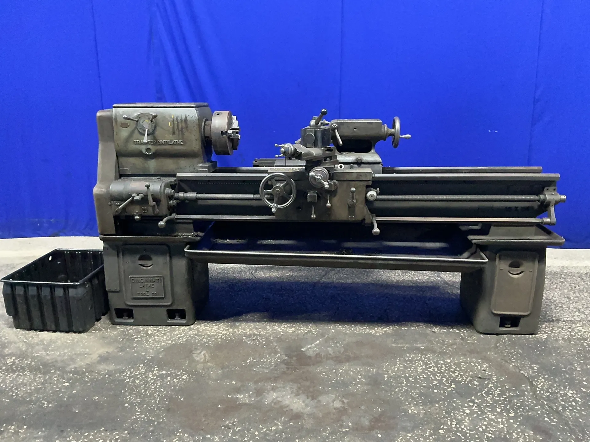 18" x 54" Cincinnati #TRAY-TOP-CINTILATHE, Lathe, 10" 3-jaw chuck, 1-1/2" bore, 3 HP, w/ attachments, 220/440 - Image 6