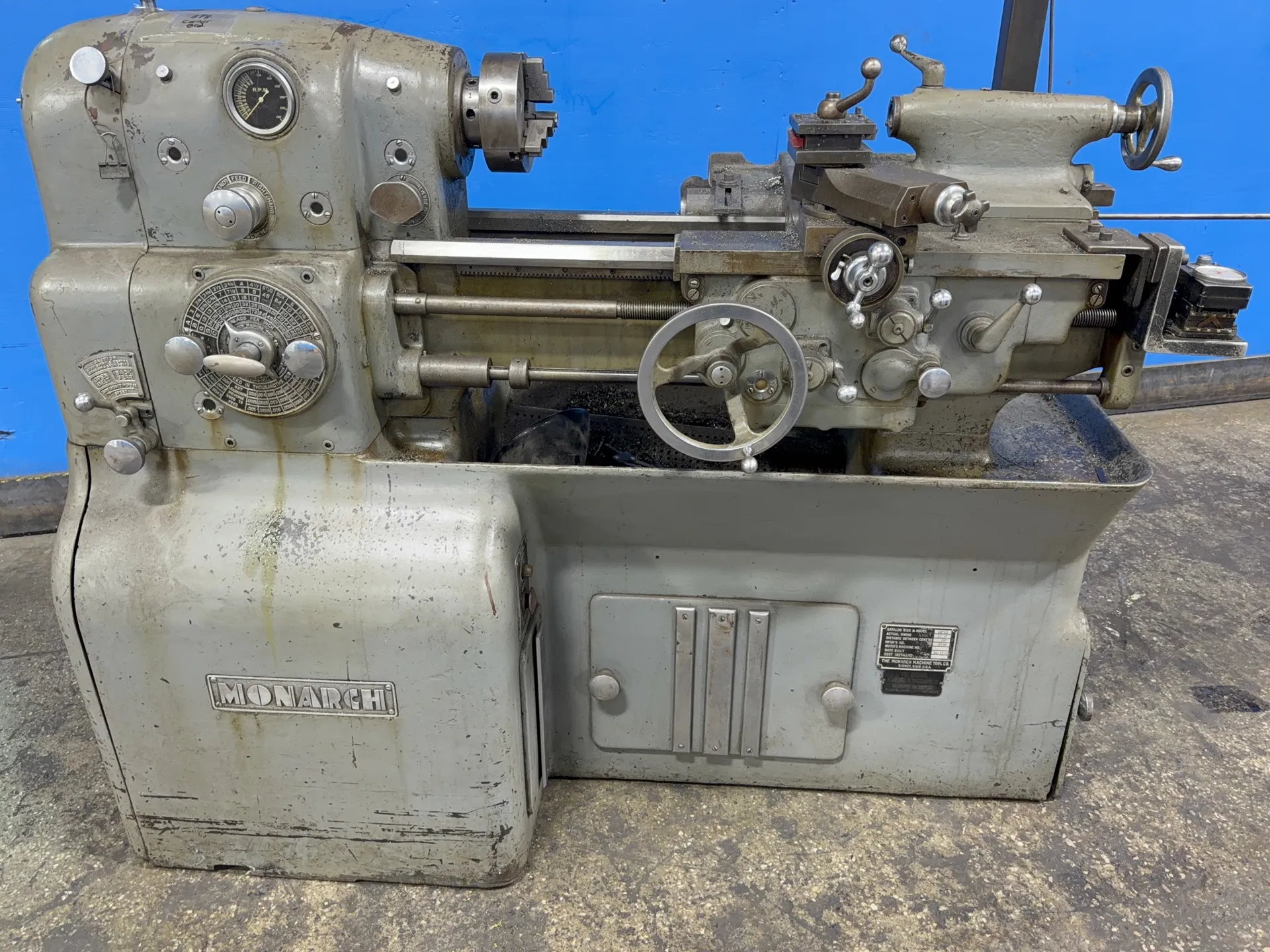 10" x 20" Monarch #10EE, Lathe, 6" 3-jaw chuck, 1-1/2" bore, Fagor digital read out, tailstock, tool post - Image 2