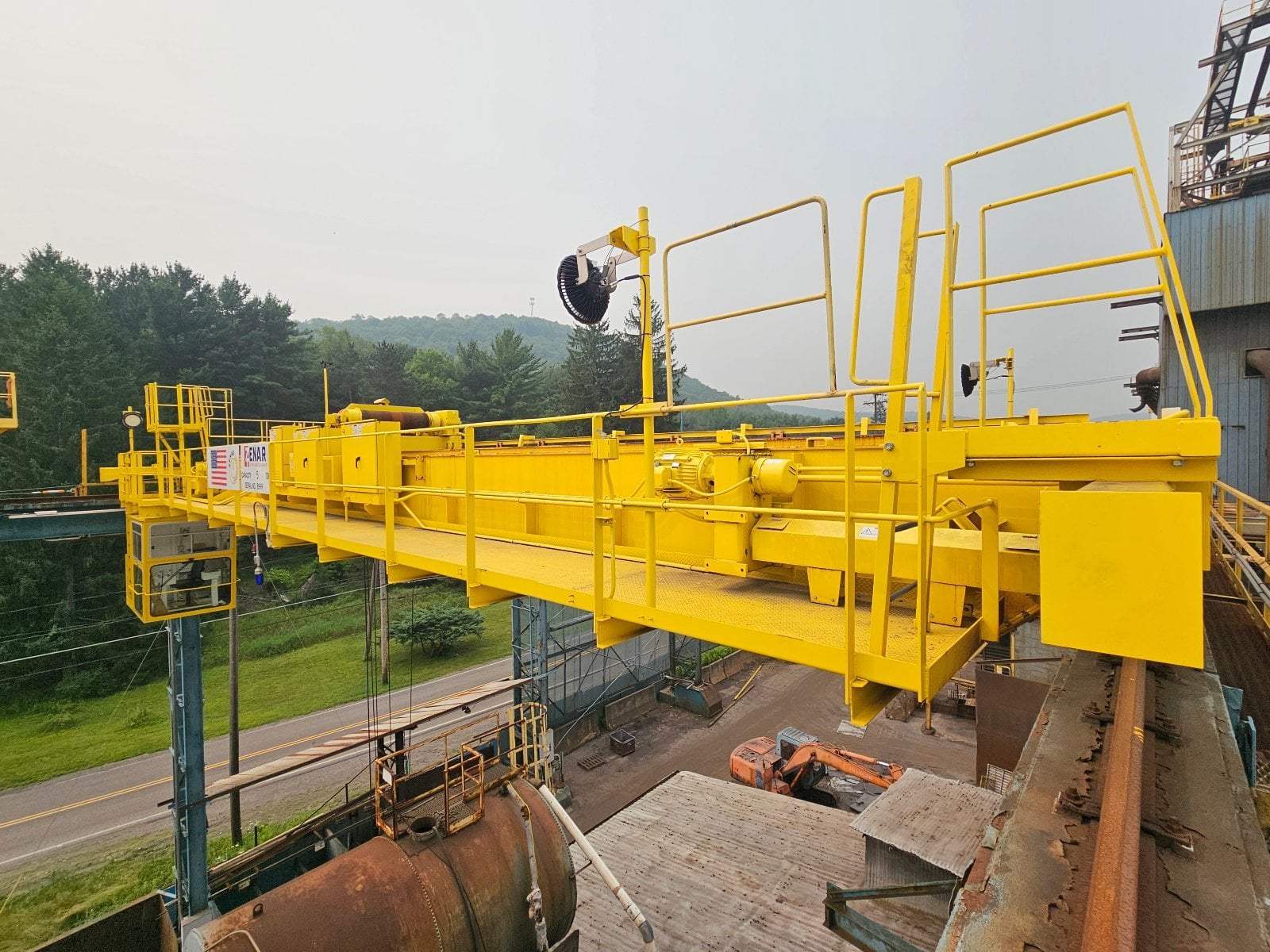 5 Ton, Zenar, 50' Span, 45' Lift, top running double girder bridge crane, cab operated, dual hoist trolleys - Image 4