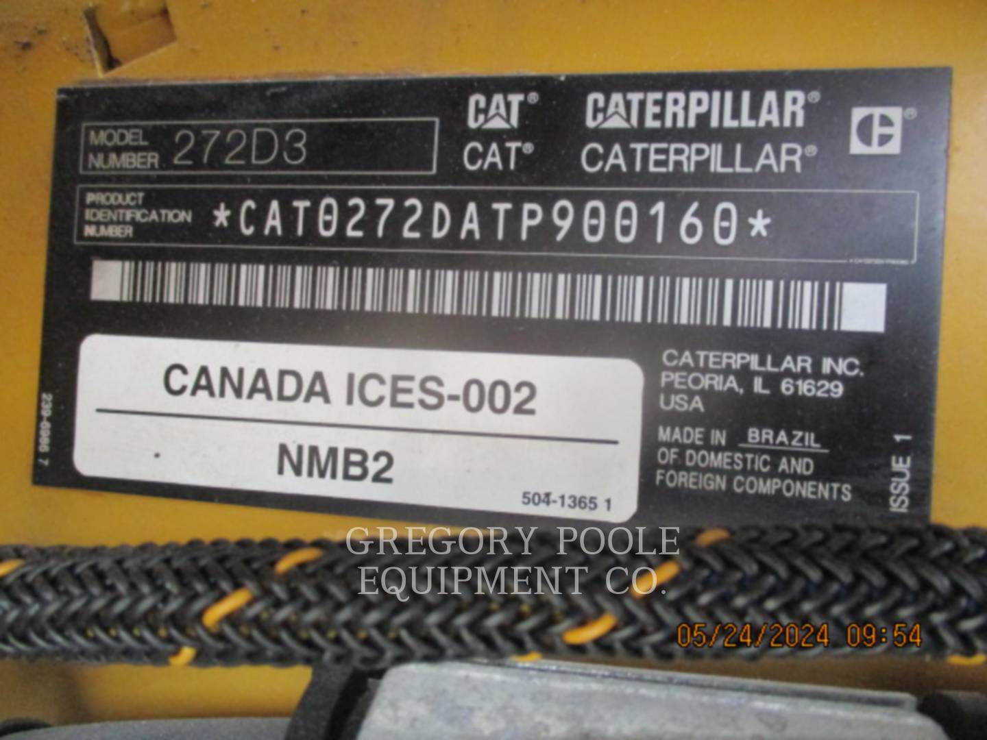 Cat 272D3, Skid Steer Loader, 2275 hours, S/N: TP900160, 2022 - Image 5