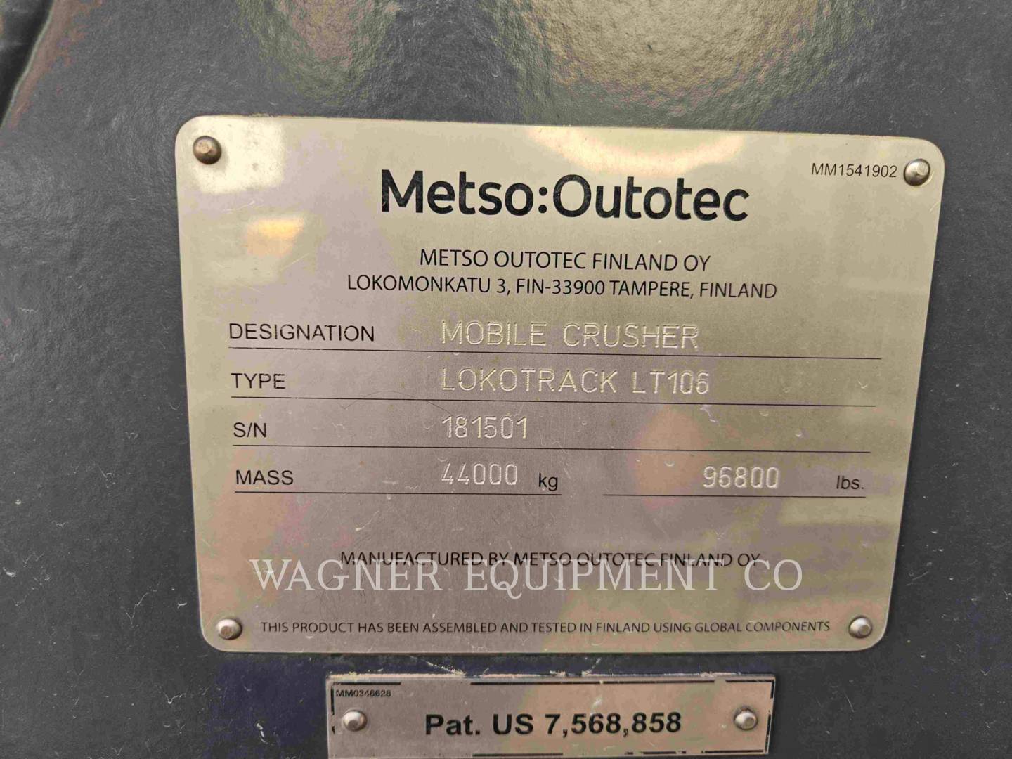 Metso LT106, Crusher, 2979 hours, S/N: 181501, 2021 - Image 6