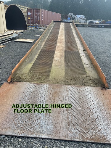 40' Yard Loading Ramp, mobile ramp, hinged dock plate & floor plate, hand crank height adjustment, 96" - Image 3