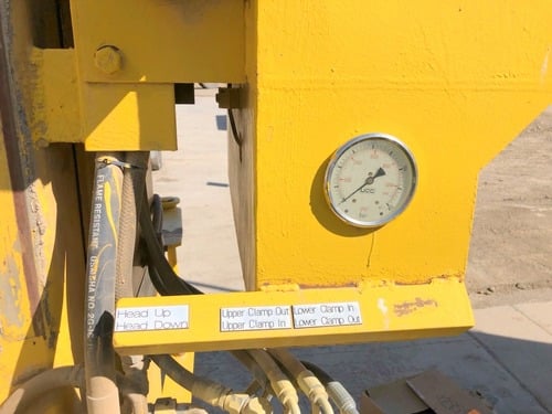 250 Ton, Edmo #250-LD, Hydraulic Tire Press, for 35"-57" rim tires & 46/65-45, 50/80-57 loader tires, (2 - Image 6