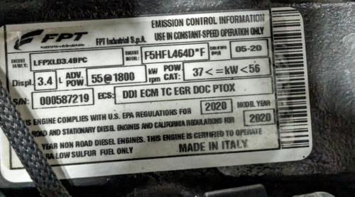 50 KW FPT, diesel generator set, FPT 3.4L engine, EPA Tier 4 Final, open skid, warranty, new, 2024 - Image 7