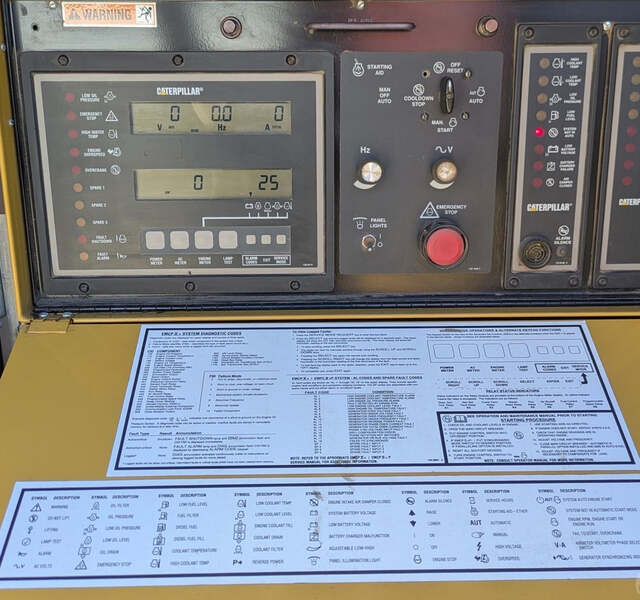 300 KW Caterpillar #3406, diesel generator set, 375 KVA, 277/480 Volts, 3 phase, 3406B engine, sound - Image 8