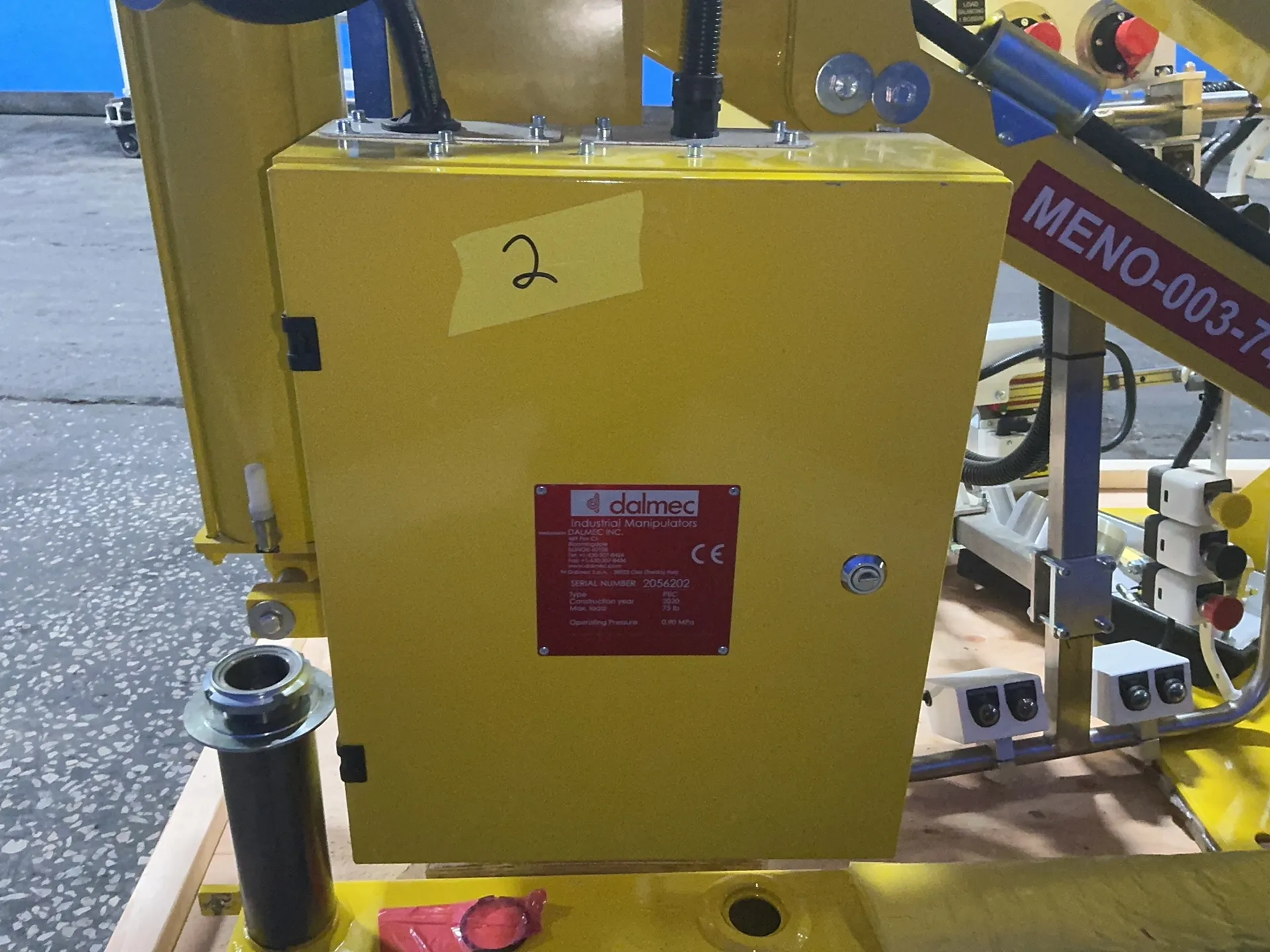 75 Lb. Dalmec #PEC, column mounted manipulator, 87" x 44" x 51" part, 0.90 MPa, 2020 (3 available) - Image 4