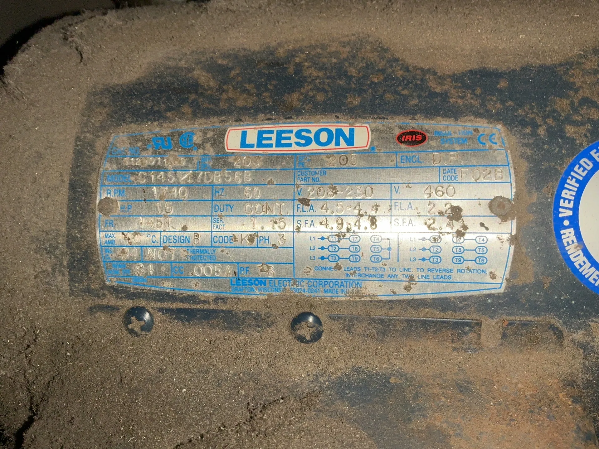 Hansford #1020, die handler, 25" x 43" capacity, 1.5 HP, 1710 RPM, 4000 in. lb. max torque, 208-230/460 V. - Image 6