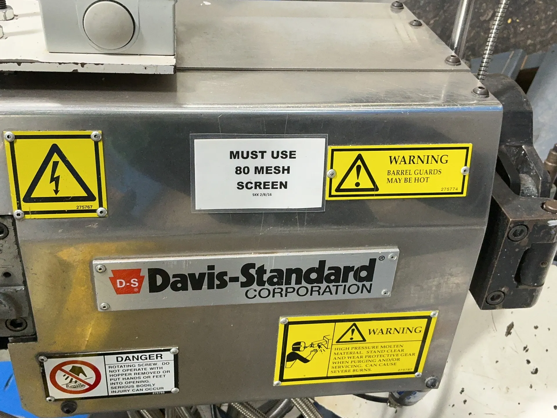 1.25" Davis Standard #DSR15A, extruder, 13.5" barrel L, 14.5 HP, 16.5 gear ratio, 10,000 PSI, 28 A, 230 V. - Image 2