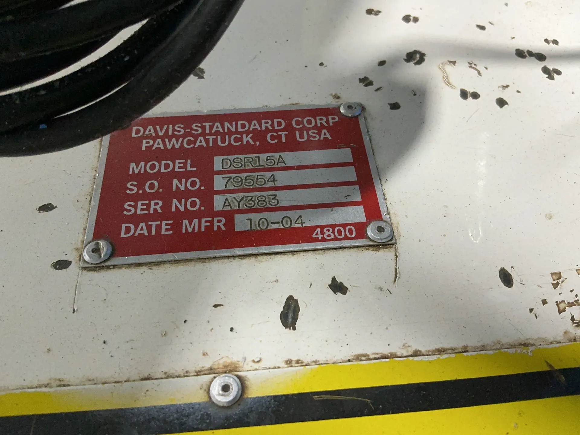 1.25" Davis Standard #DSR15A, extruder, 13.5" barrel L, 14.5 HP, 16.5 gear ratio, 10,000 PSI, 28 A, 230 V. - Image 6