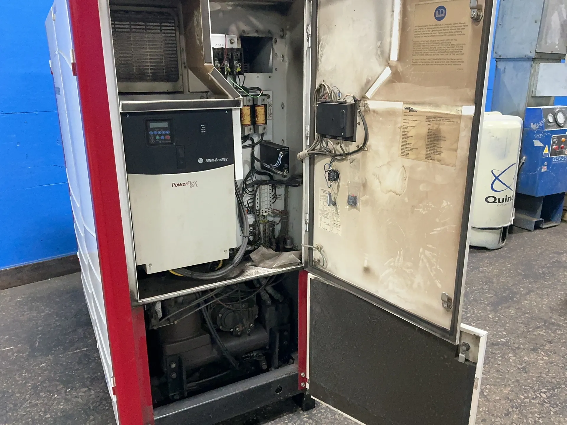 125 PSIG, Gardner Denver #VS25-40A, rotary screw air compressor, 40 KW, variable speed drive, Allen-Bradley - Image 6