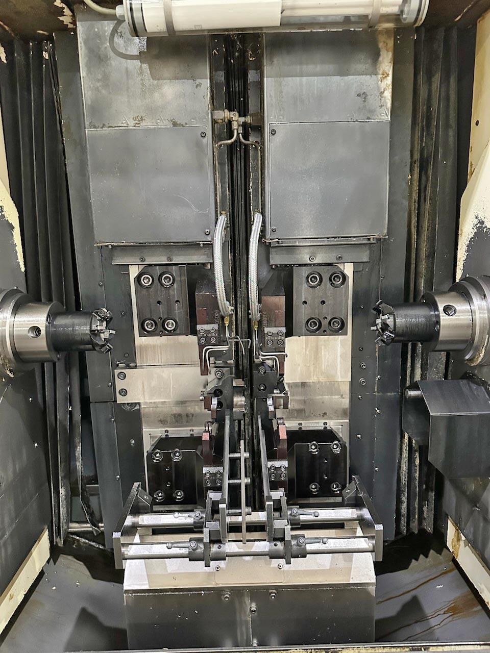 Fuji #CE-30, CNC double end facing & centering machine, Fanuc 18iT, 23.6" work length, 2002 - Image 2