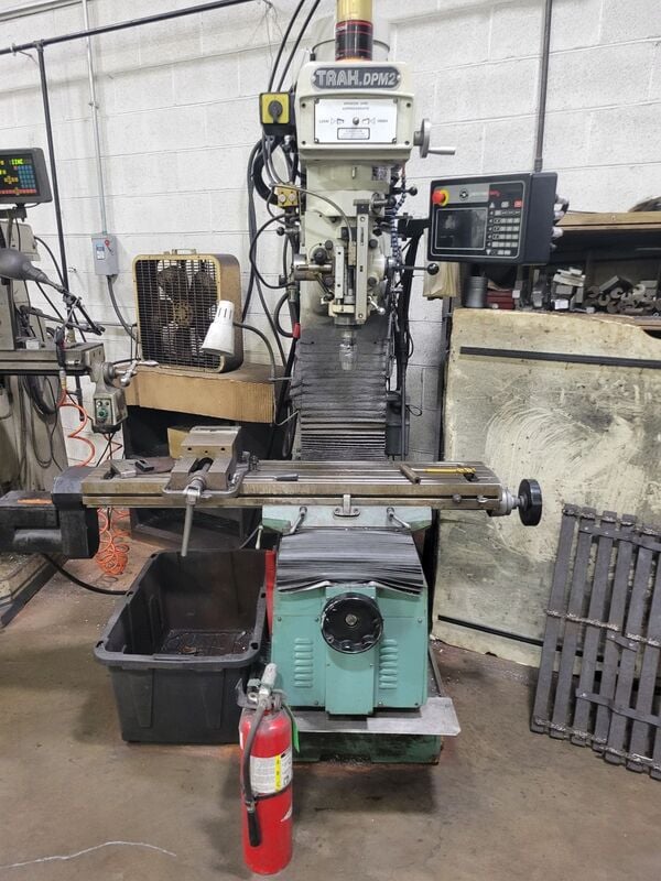 Trak #DPM, 3-Axis CNC bed mill, EMX3 Control, 9" x 49" table, power draw bar, R-8, quill digital read out - Image 1