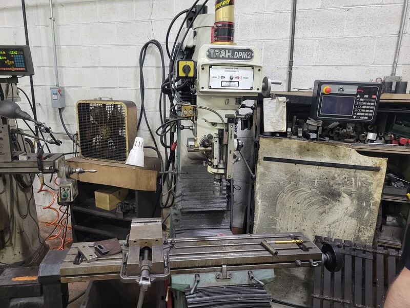 Trak #DPM, 3-Axis CNC bed mill, EMX3 Control, 9" x 49" table, power draw bar, R-8, quill digital read out - Image 6