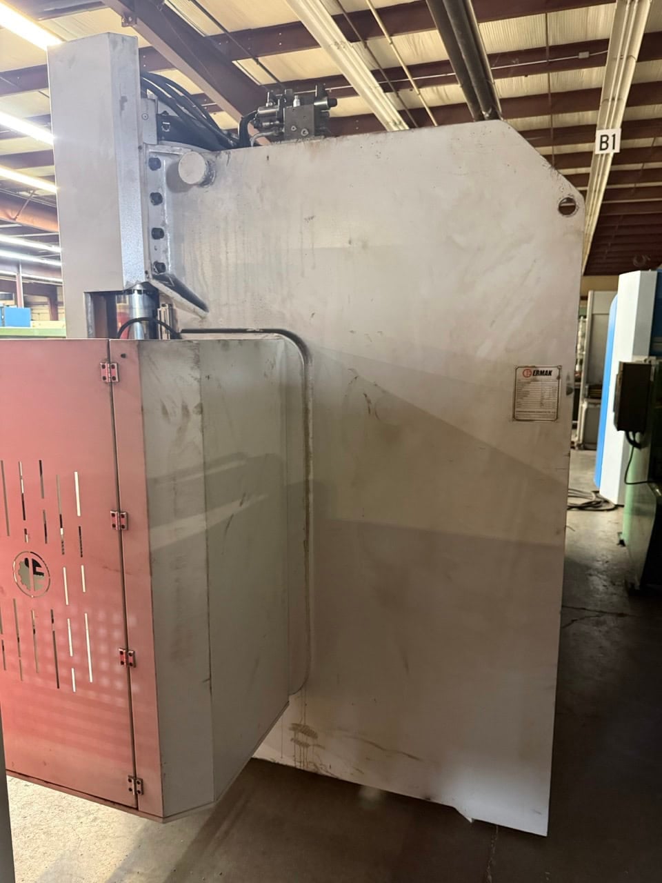 242 Ton, Ermak #POWER-BEND-FALCON, CNC Press Brake, 12' overall, 30 HP, Ermaksan ER70 Control, CNC Back - Image 7