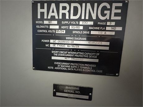 Hardinge #Quest-8/51SP, CNC lathe, 20.7" swing, 2" bar, 11.41" diameter, 20" turning length, 12 station - Image 6