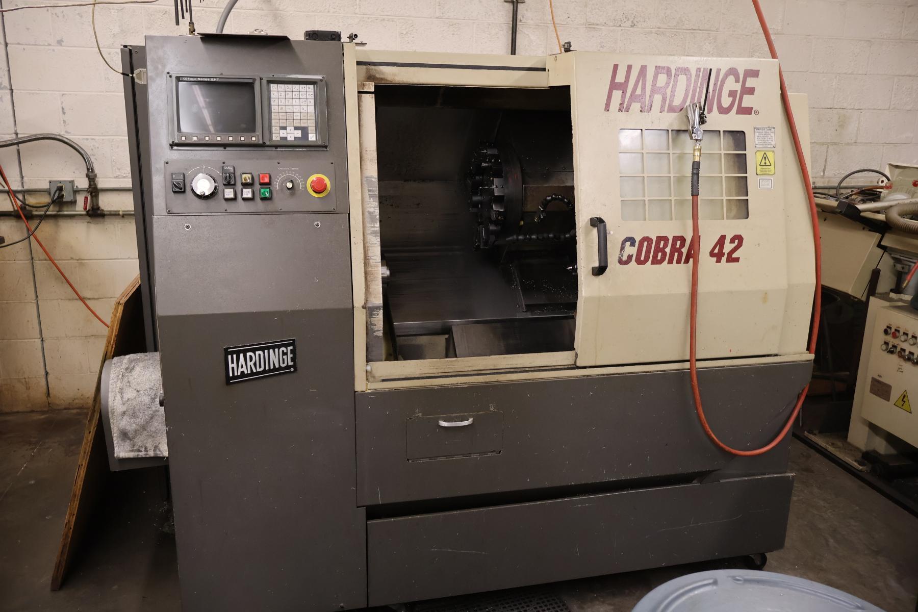 Hardinge #LC-Cobra-42, CNC lathe, 21" swing, 8.25" max turning diameter, 14" length, 1-5/8" bar, 12 turret - Image 1