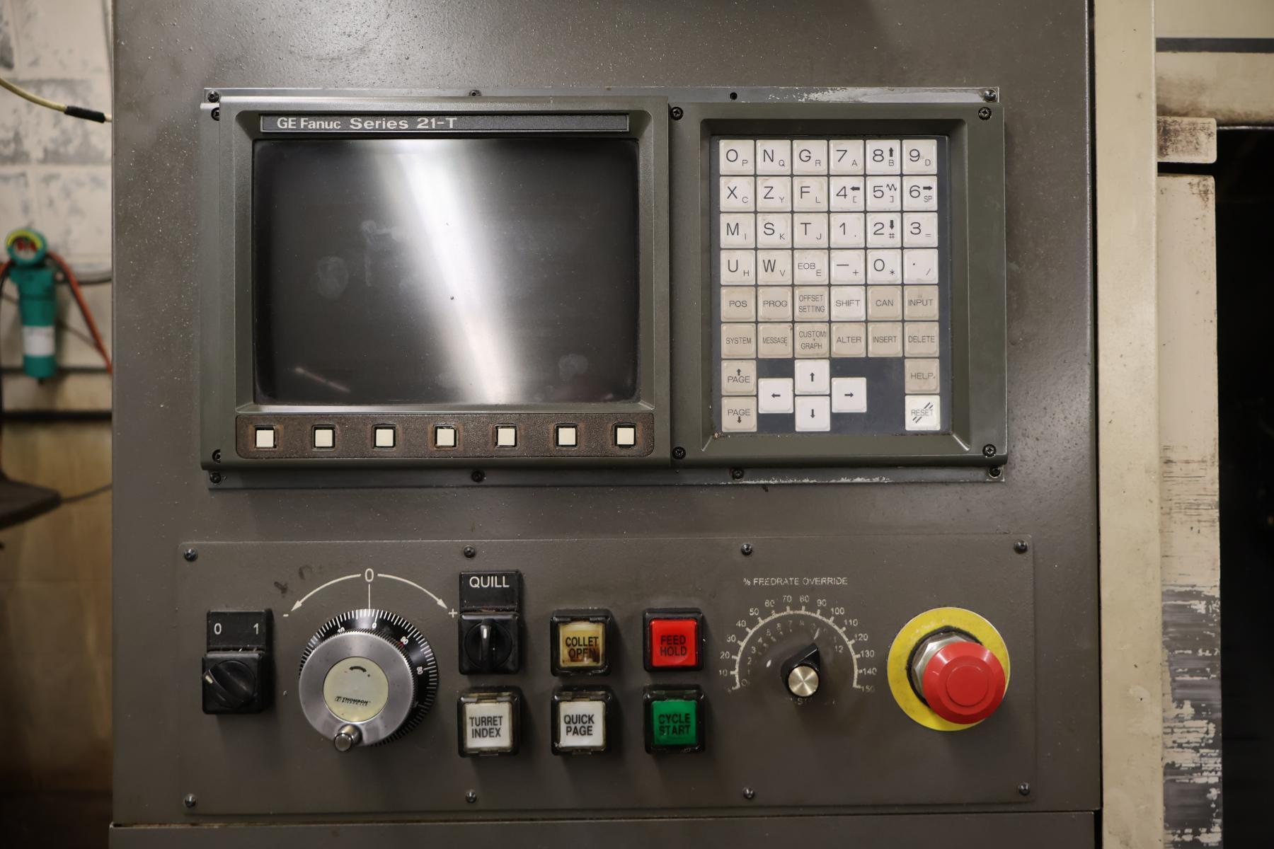 Hardinge #LC-Cobra-42, CNC lathe, 21" swing, 8.25" max turning diameter, 14" length, 1-5/8" bar, 12 turret - Image 7