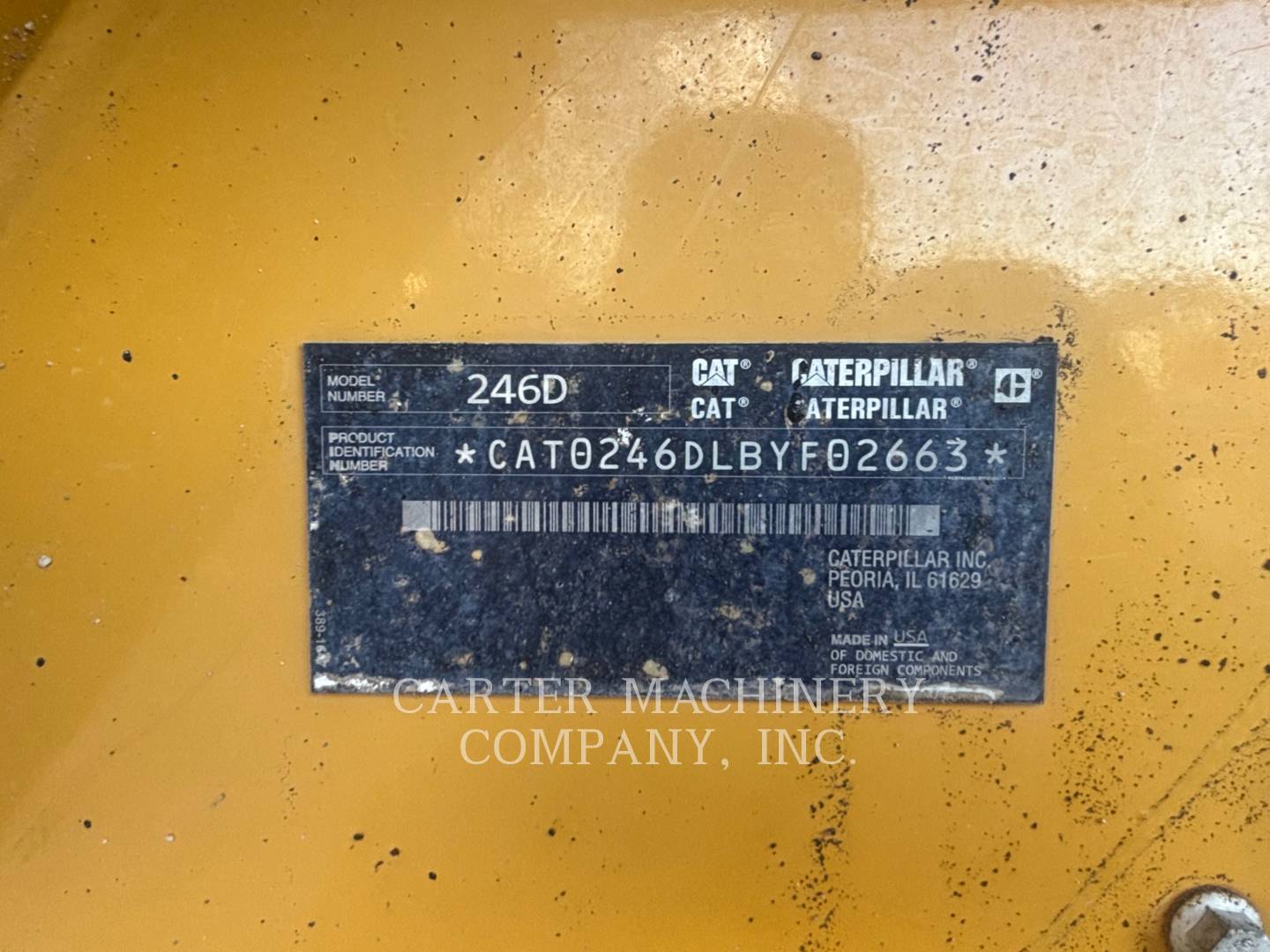 Cat 246D, Skid Steer Loader, 3030 hours, S/N: 0BYF02663, 2015 - Image 6