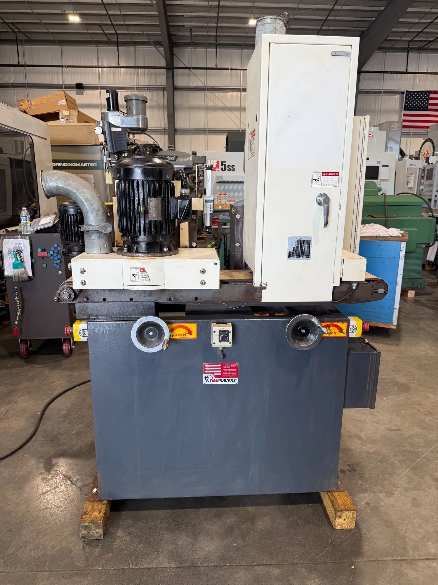 9" Timesavers #1221-11-05, metal belt sander, 15" rotary disc, 0-3" bed opening, 60" belt, 10-30 FPM, (2) - Image 6
