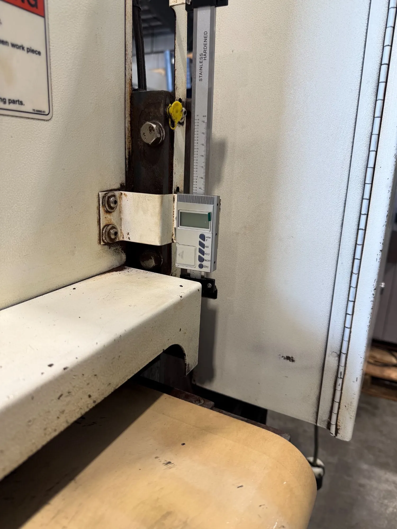 9" Timesavers #1221-11-05, metal belt sander, 15" rotary disc, 0-3" bed opening, 60" belt, 10-30 FPM, (2) - Image 9