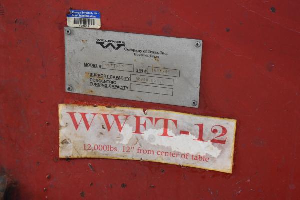 12000 lb. Weldwire #WWFT-12, floor turntable, 60" table, 24" table height, variable speed rotation, 120 V. - Image 5