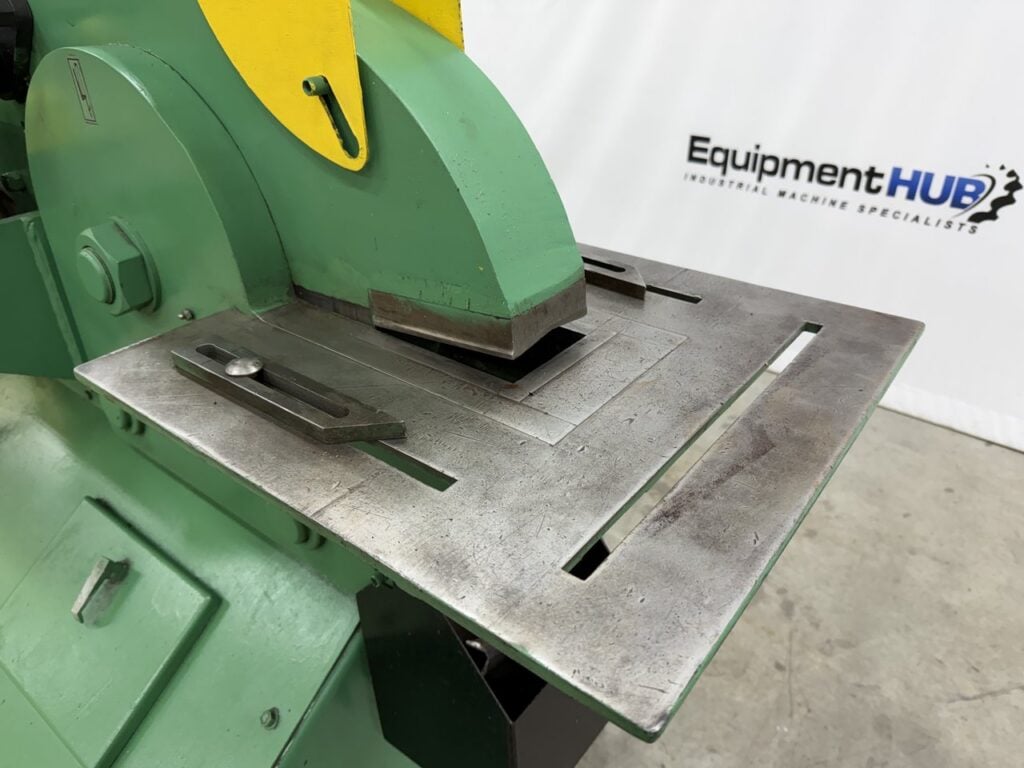 6" x 6" x 5/8" Piranha #P-90, hydraulic ironworker with 2' press brake attachment, 90 ton - Image 5